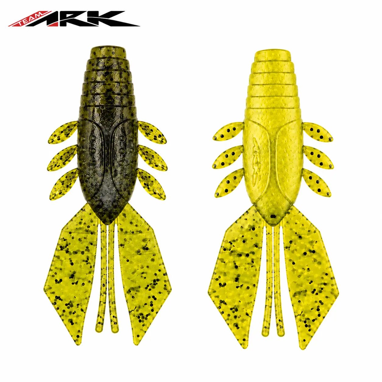 ARK Flipping Bug Soft Plastic Fishing Lure, 30PK New Release, 3.5 in Multicolor Dual-Sided Bait, Ribbed Action Teardrop Form Lures for Texas Rig, Carolina Rig, Bass Fishing