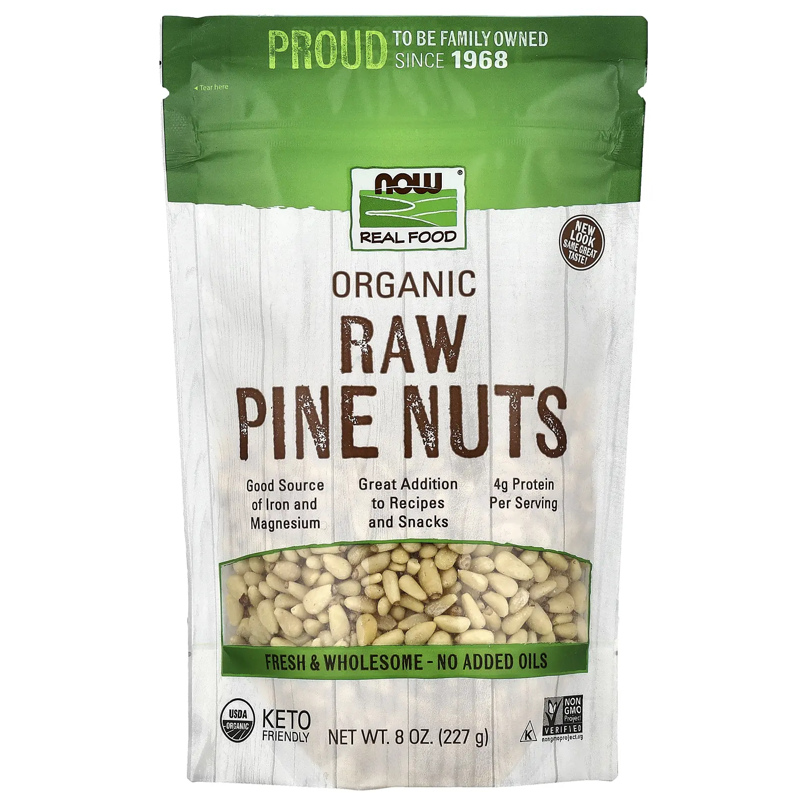 NOW Foods Real Food, Organic Raw Pine Nuts, 8 oz (227 g) NOW Foods Real Food, Organic Raw Pine Nuts, 8 oz (227 g)