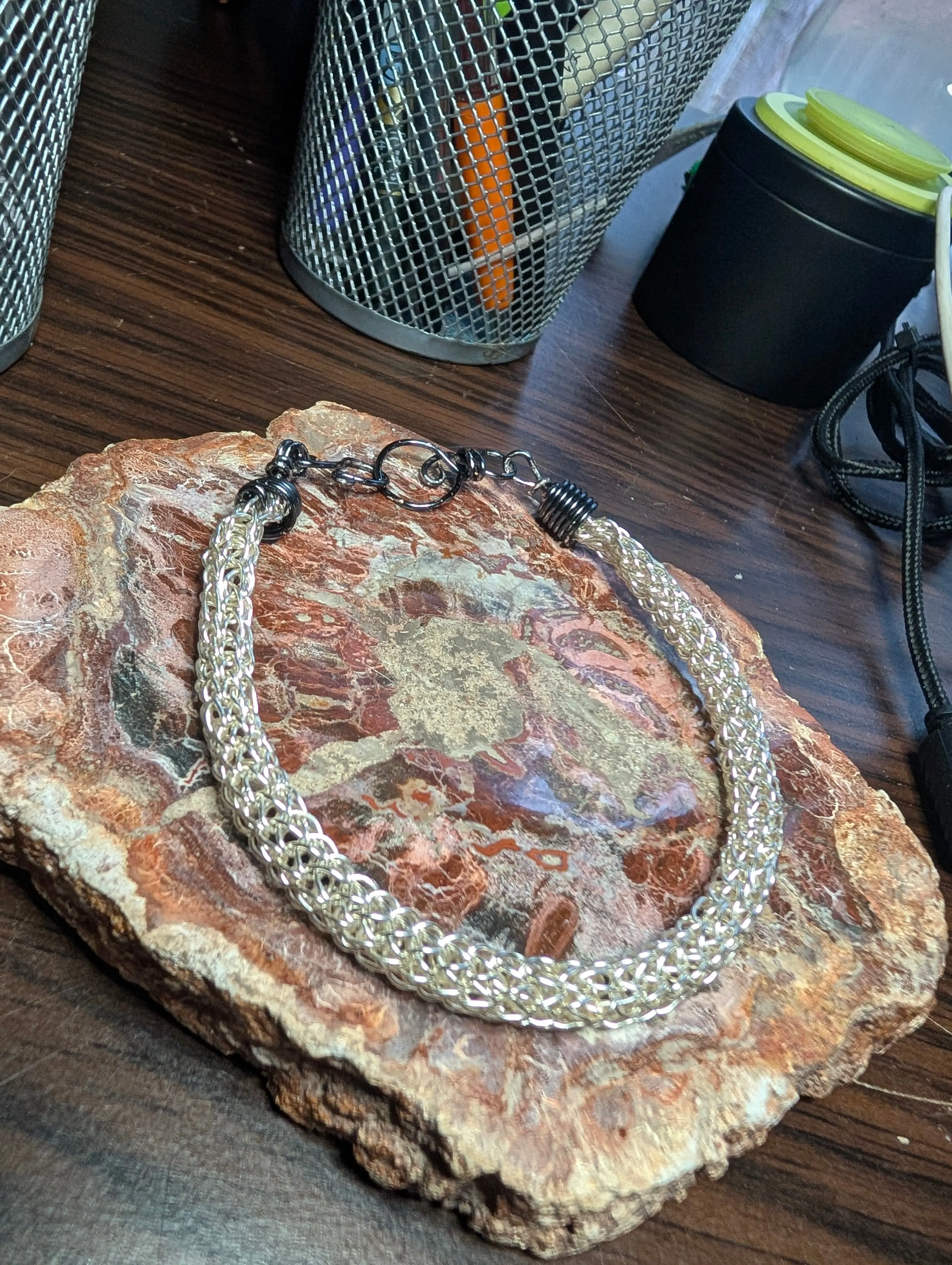 Viking knit bracelet