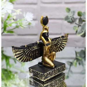 Egyptian Goddess Of Motherhood Isis With Open Wings Dollhouse Miniature Statue