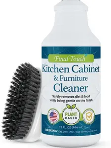Kitchen Cabinet Cleaner - Plant Based Cleaner Solution, Safe on Paint and Wood, Safe for Daily Use, No Residue, Eco-Friendly, Approved by Cabinet Finish Specialists - 32oz by Final Touch