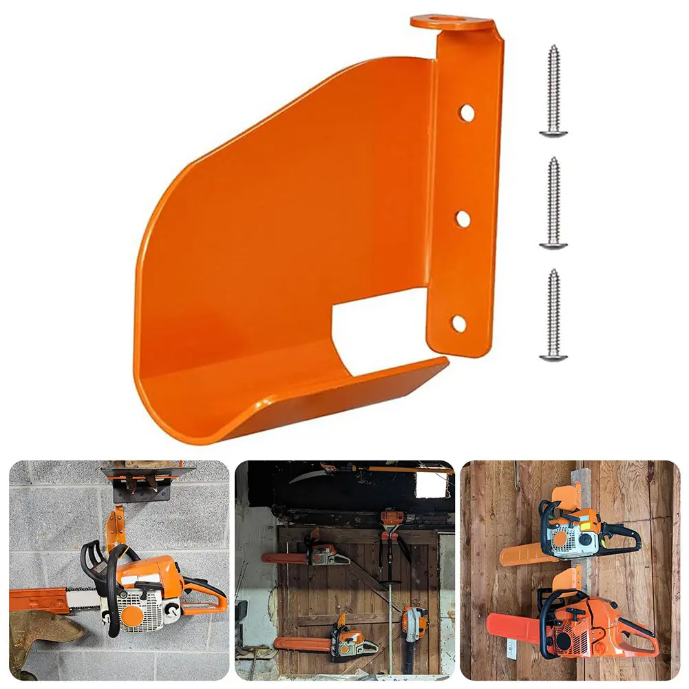 Chainsaw Hanger Heavy Duty Chainsaw Holders Organizer Mounted Chainsaw Rack for Garden Garage Chainsaw Wall Mount with Screws Kit