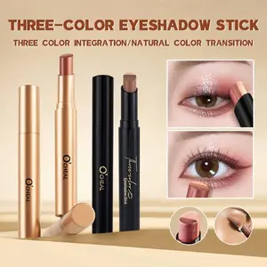 O'cheal Three-In-One Eyeshadow Stick, Waterproof Sweatproof Eye Makeup, Dual Color Gradient Eyeshadow, Long-Lasting Smudge-Proof Formula