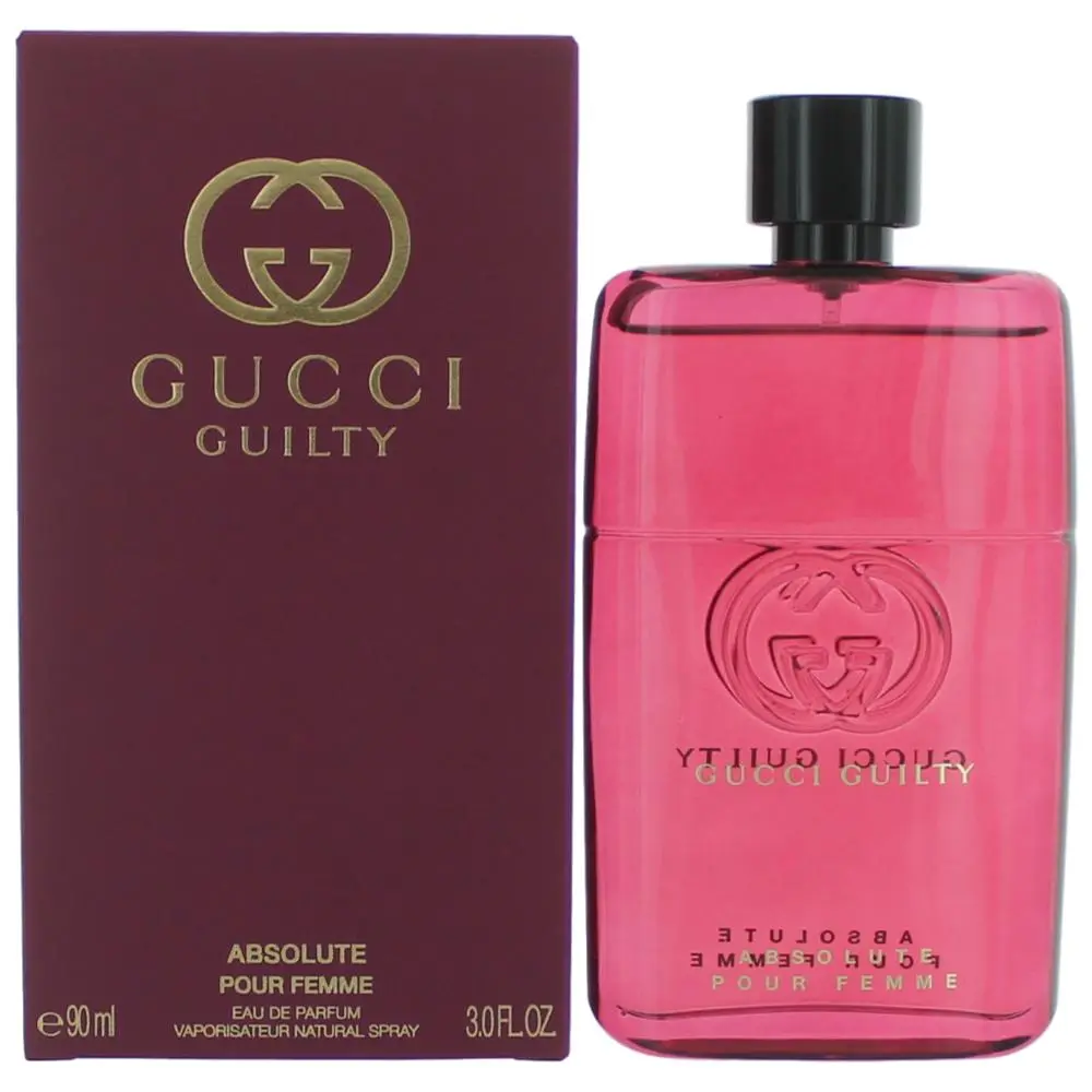 GUCCI Guilty Absolute Pour Femme Eau de Parfum Spray for Women - 3 fl oz, Intense Aroma with Goldenwood & Berry Blend