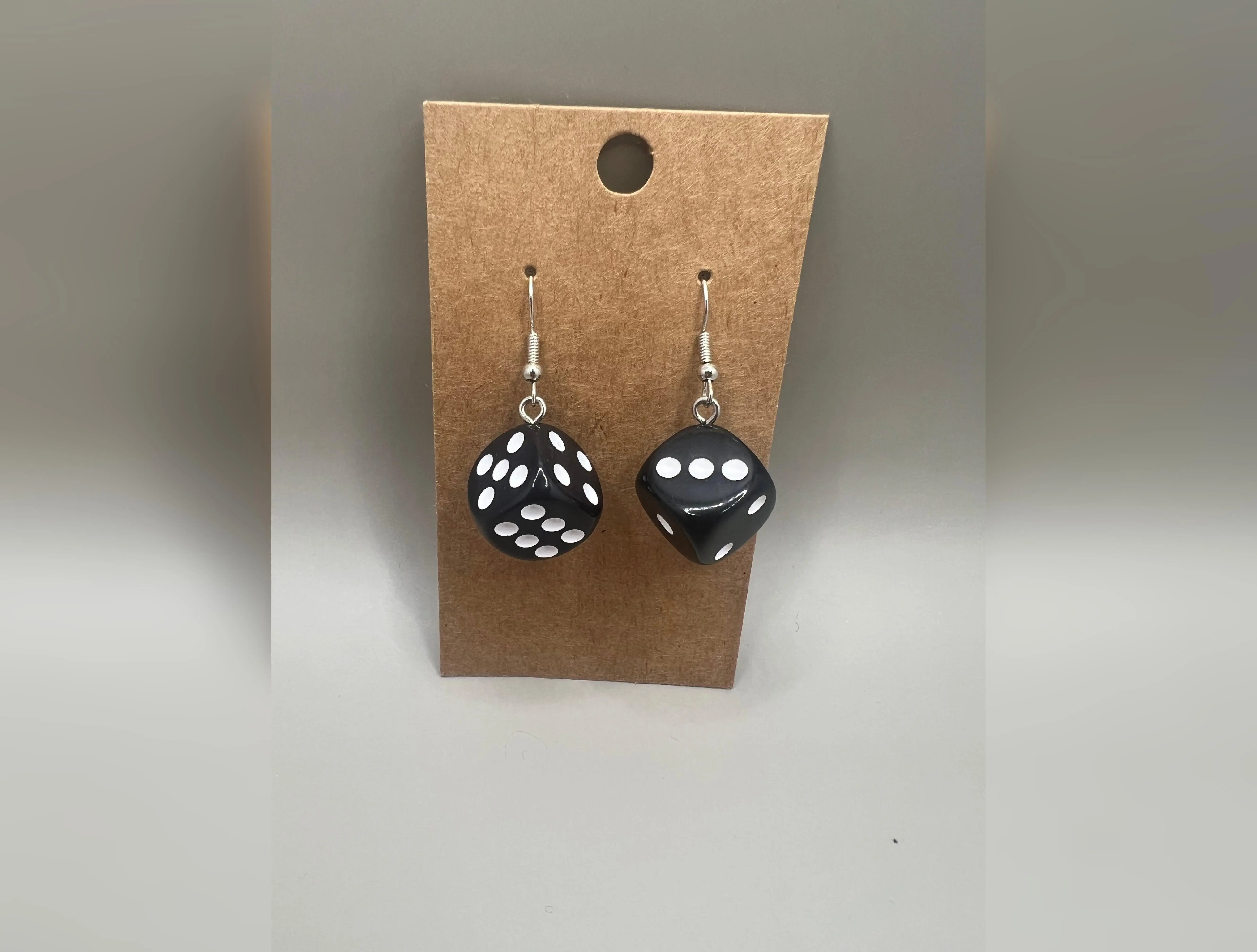 Lucky Black Dice Earrings