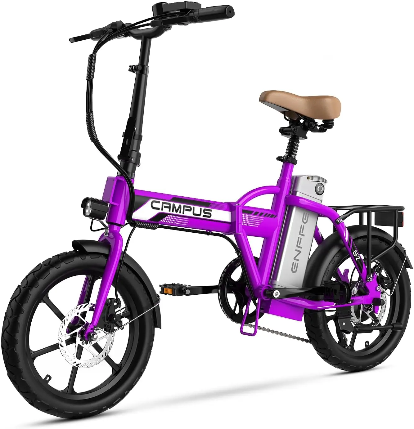 Campus 2.0 Electric Bike | Super Light Teen and Adult Folding Bikes - Weighs Only 49lbs | 40 Mile Range | 20MPH Top Speed - Class 1 and 2 Ebike | 7-Speed All Terrain Ebike UL 2849 Certified