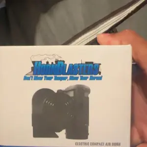 HornBlasters Compact Electric Air Horn 12-Volt Dual-Tone for Motorcycles Trucks Cars Weather-Resistant 18A Max Amperage EH-CYCLE-B