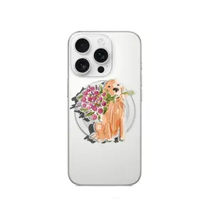 Golden Retriever Watercolor Dog With Flowers Kindle Grip Magnetic Pop Socket Phone Grip Vibrant Color Phone Bookish Grip Kindle Grip Popsocket