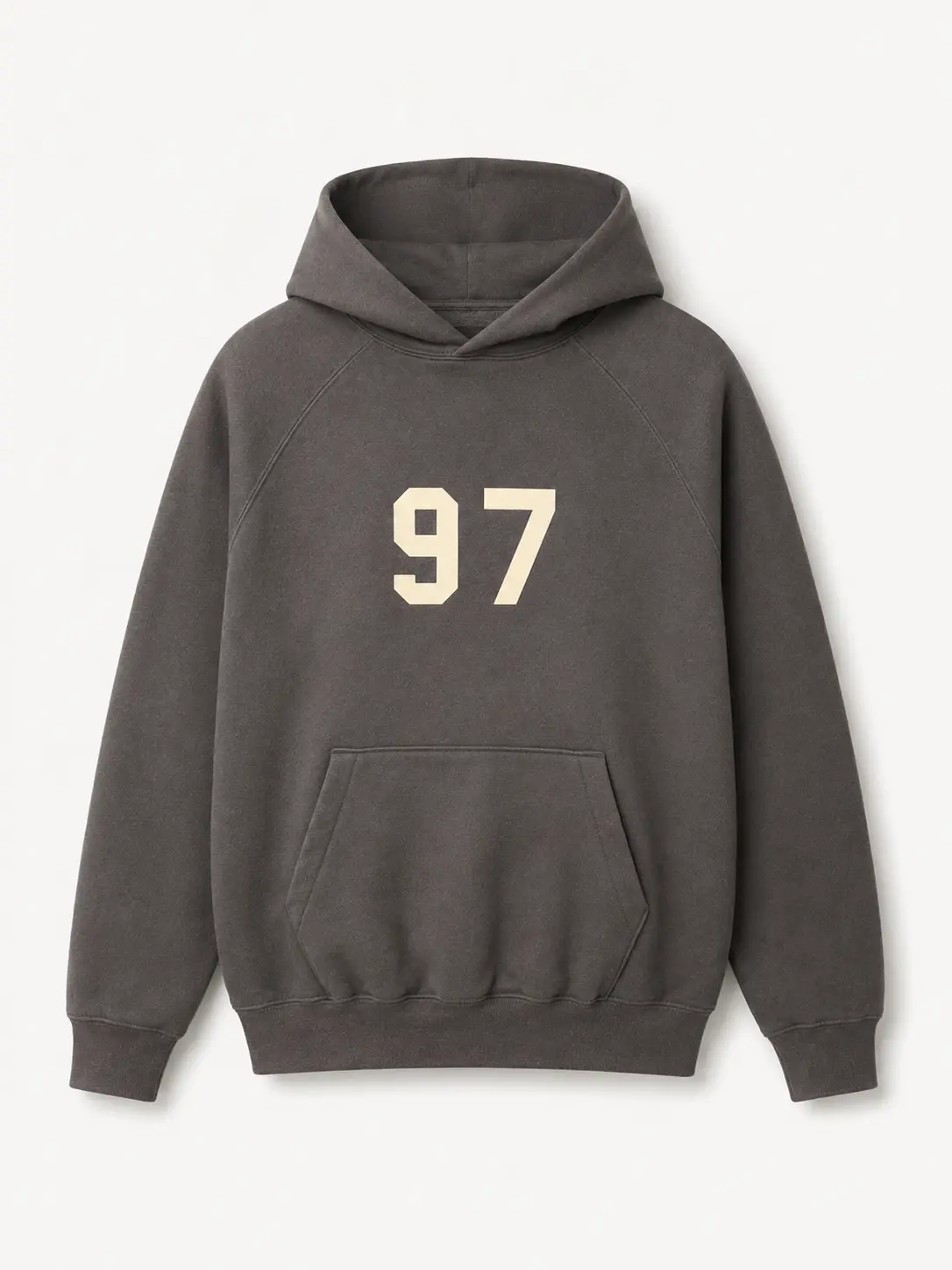 Men’s Loose Fit 97 Graphic Hoodie, Charcoal Pullover Sweatshirt with Double-Layer Hood, Kangaroo Pocket & Ribbed Cuffs, Casual Streetwear Hoodie Printed Hooded Unisex Streetwear Pullover