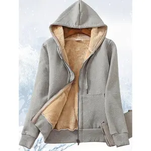 NewWomen's Winter Warm Jackets - Thick Sherpa Lined Zip Up Hoodies Heavyweight Sweatshirt Coat - For Women - Perfect for Cold Weather - Ideal Gift for Winter Holidays Can be used with a raincoat1123Gift