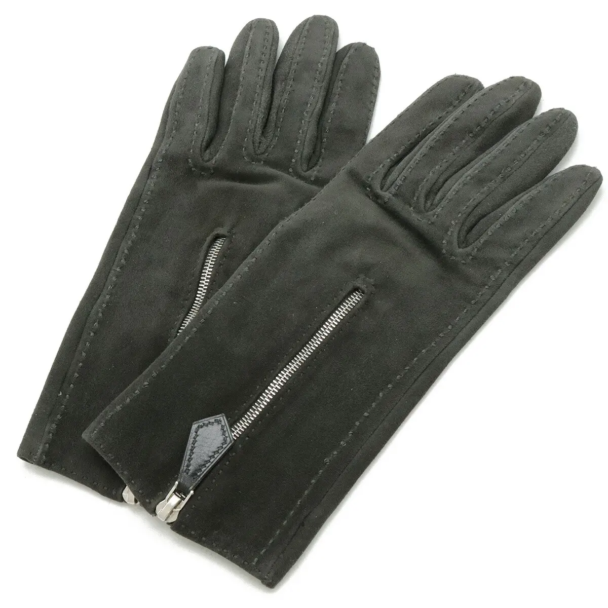 Pre-owned HERMÈS Suede Small Leather Goods Hermes Gloves