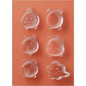 6 count Door Stoppers for Wall, Clear Rubber Door Knob Wall Protector Silencer Self Adhesive Door Bumpers for Walls  Wall Shield Cushion, Washable &