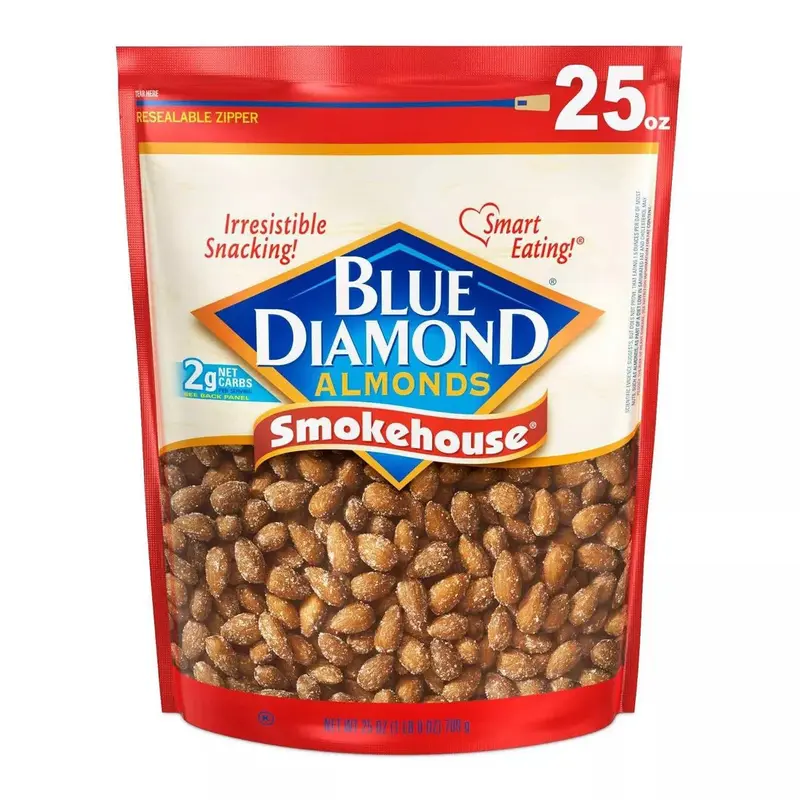 Blue Diamond Almonds, Smokehouse Flavored Snack Nuts for Healthy Snacking, Lunch, On-the-go, 25 oz.