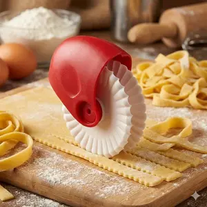 Multifunctional Pizza Cutter Wheel: Straight & crust-Cutting Dual-Use Tool, Dough & Pastry Slicer, Rustproof & Durable, safe Kitchen Gadget for Home Baking, Party, reusable Baking Accessory
