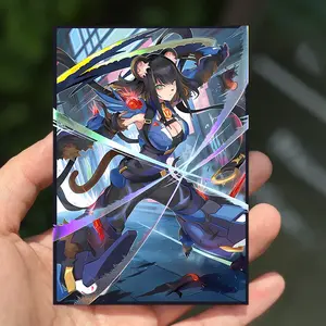 Vorinclex 100PCS 63x90mm Holographic Anime Cards Sleeves Trading Card Sleeves for YGO Game Card Sleeves Best Toy Gift