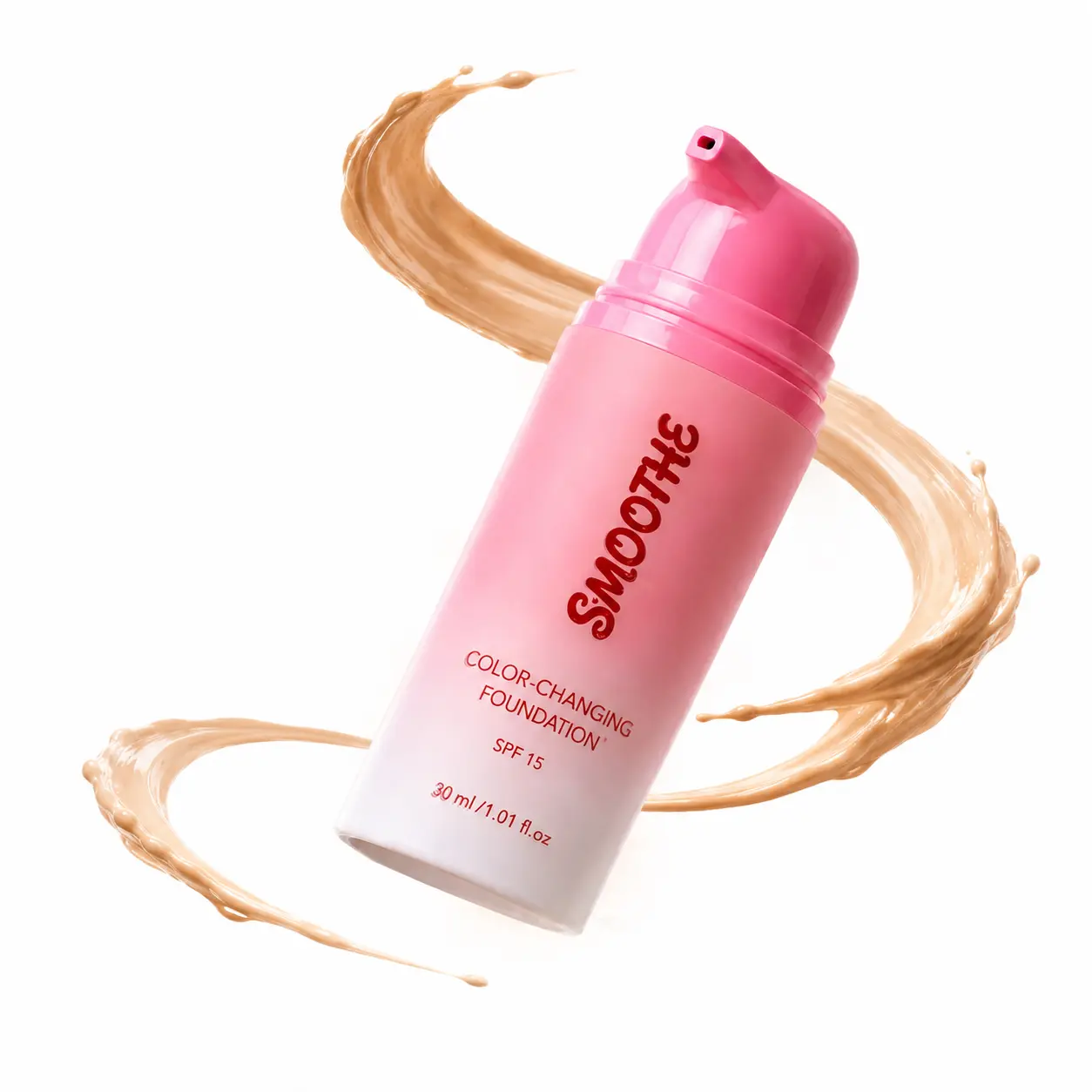 Color Changing Liquid Foundation Cosmetic - SPF 15, Lightweight Moisturizing Hyaluronic Makeup, Buildable Natural Coverage, Shade-Adapting Skin-Like Finish, Blendable for Daily Use, 30 ml