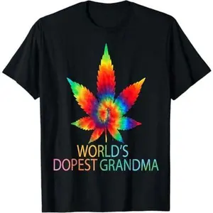 Funny World's Dopest Grandma Weed marijuana T-Shirt