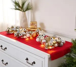 Kringle Express 6' Lit Shatterproof Ornament Garland