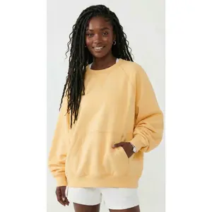 Butter Yellow Oversized Raglan Sweatshirt
