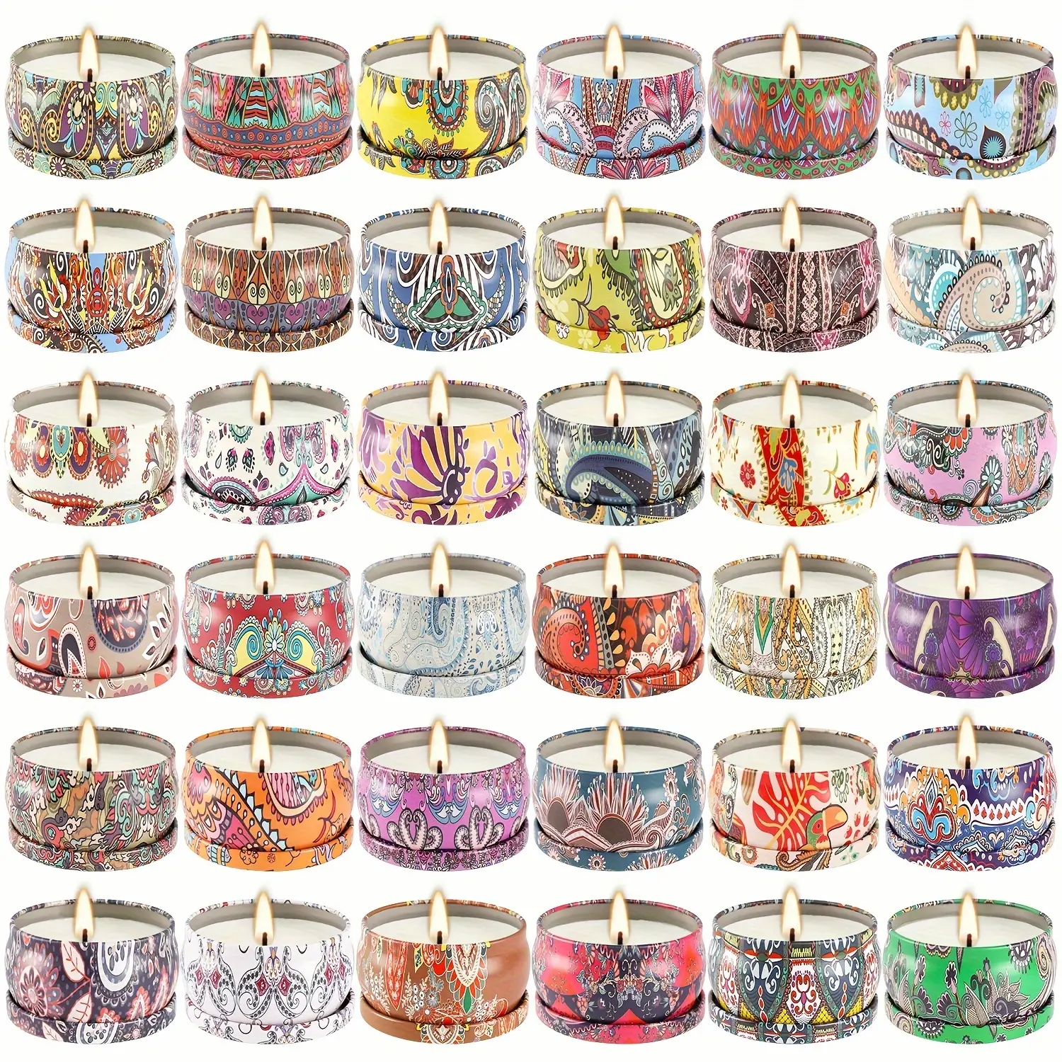 36 Pack Scented Candle Gift Set Women'S Scented Candle Home Natural Decorative Soy Wax Candle Tin Can Portable Travel Candle Yoga Mother'S Day Valentine'S Day Birthday Gift suit for father'S day.