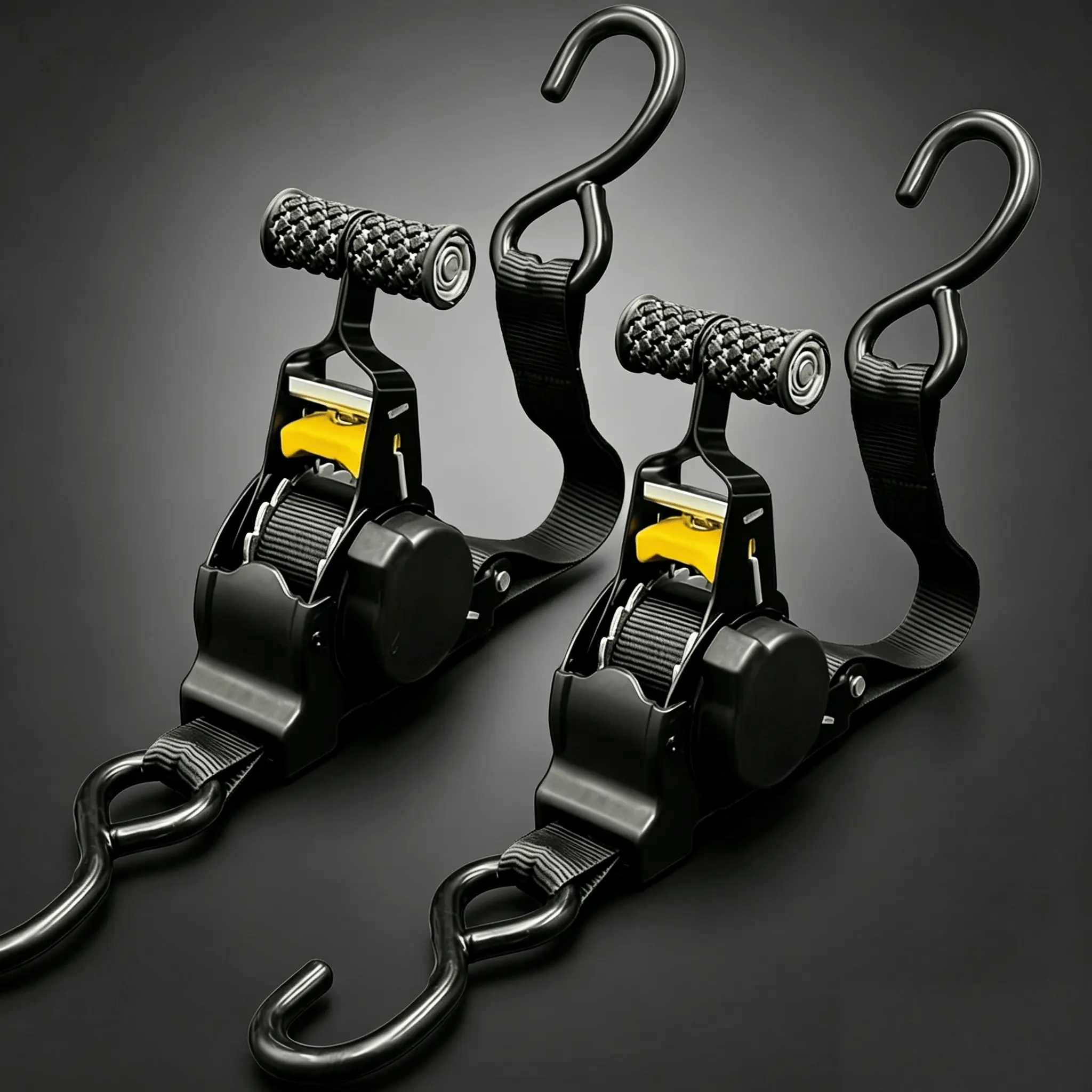 1/2Pcs Heavy-duty Automatic Retractable Ratchet Strap - 11ft S-hook Strap with Padded Handle, 1500Lbs Working Load Limit Cargo Securer, Ideal for Lorries, Freight Trailers, Household Appliances