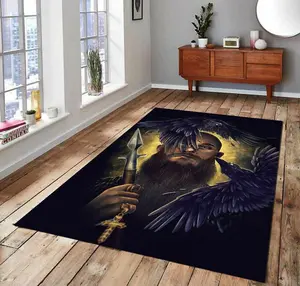 Vi Ragnar 3 Rug, Fan Carpet, Nonslip Floor Carpet,Teen'S Rug,Area Rug, Halloween Gift For Family, Cute Gift Non-Slip Floor Carpet, Decoration Mat for home Living Room Bedroom, Room Decor, Home Decor