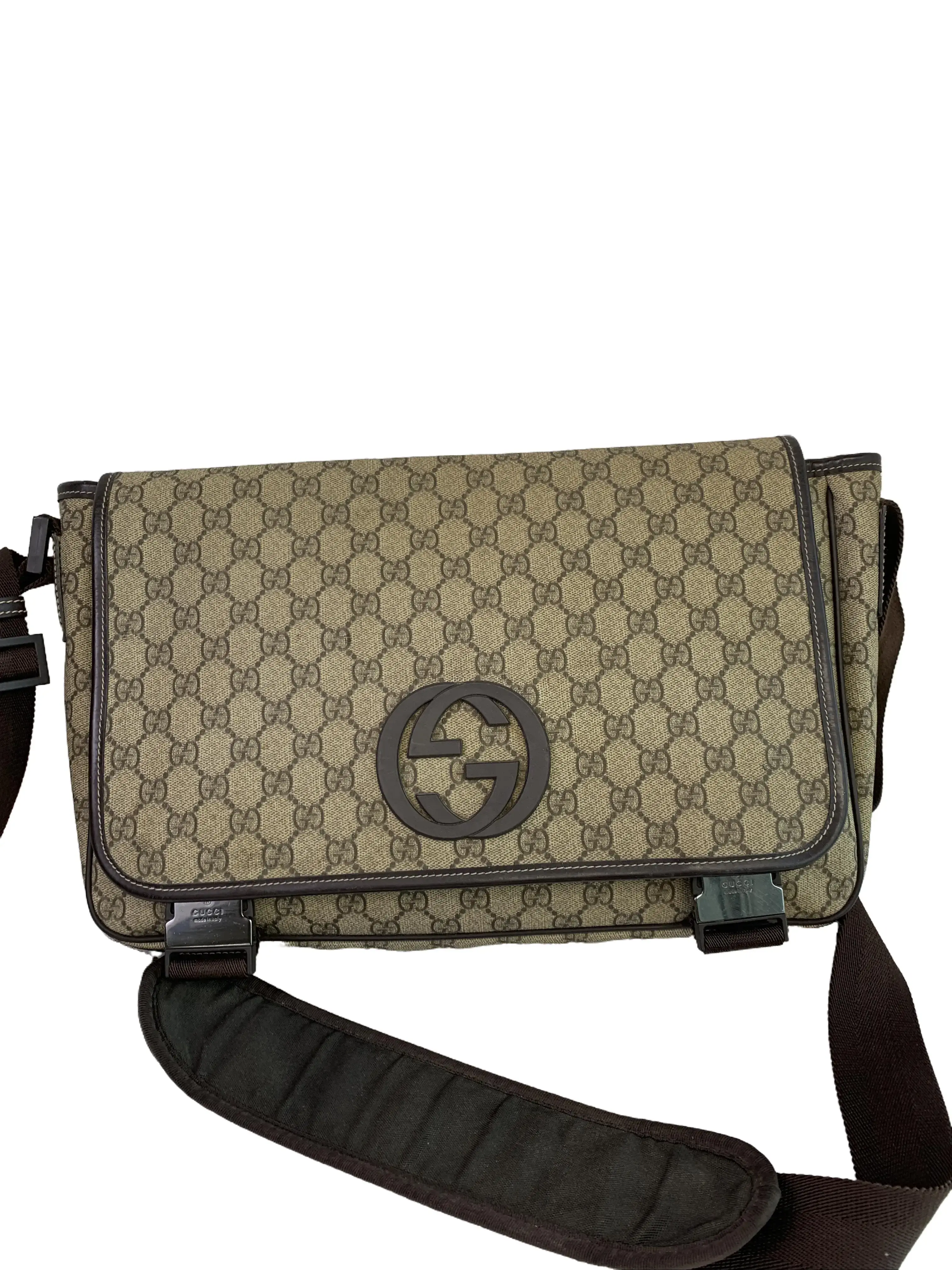 Pre-owned GUCCI /Gucci GG Supreme Interlocking G Messenger Bag/wj07119027/9027