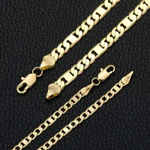 14K 3:1 Japanese necklace with label certification, width 3-6mm multi-specification, a must for giving away