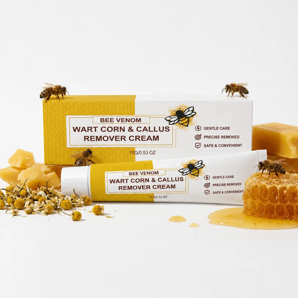 (Flash Sale)Buy 1 Get 1 FreeBuy 1 Get 1 FreeFoot Corn Remover Cream Bee Venom Herbal Extract Fast Absorbing