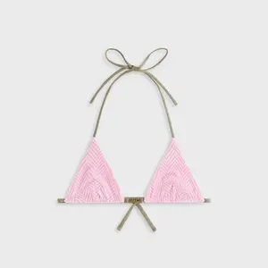 Kith Women's Talia Ii Monogram Tie Top - Light/Pastel Pink XS (MSRP: $85)