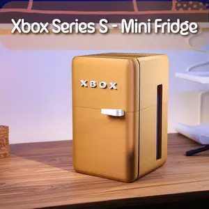 Xbox Series S Case Stand Mini-Fridge - Controller and Battery Storage, Optimized Airflow, Gift for Gamer, Retro Style Console Aesthetic Smartphone
