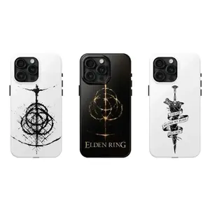 Elden Ring Phone Cases For iPhone Set Elden Ring Logos Maliketh’s Black Blade Dark Fantasy Bundle Cover Protector Protection Protective WDA