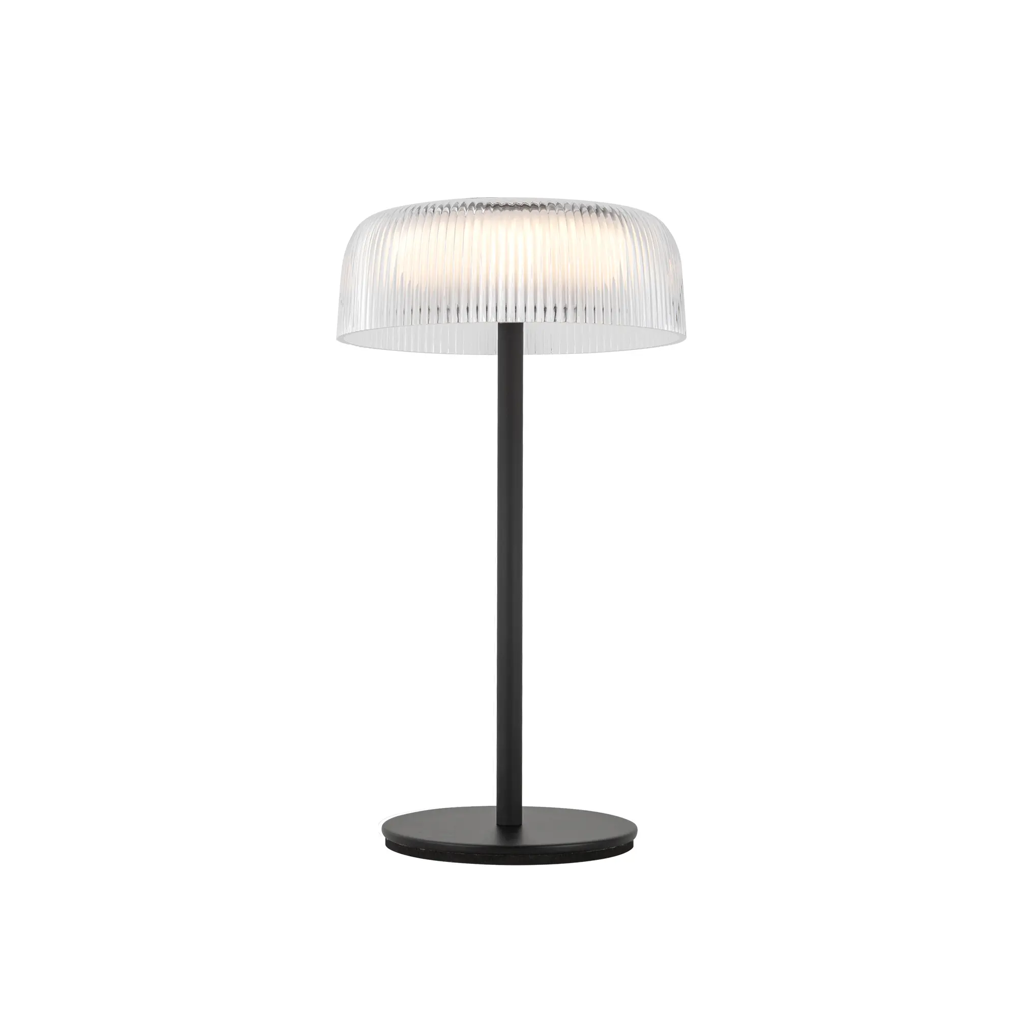 Alora Brilla 6-in Rechargeable LED Table Lamp with Ribbed Acrylic Shade