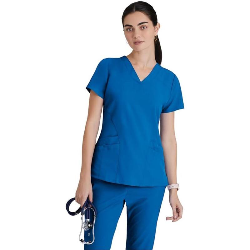 Barco One 5-Pocket V-Neck Yoke & Side Panel Scrub Top