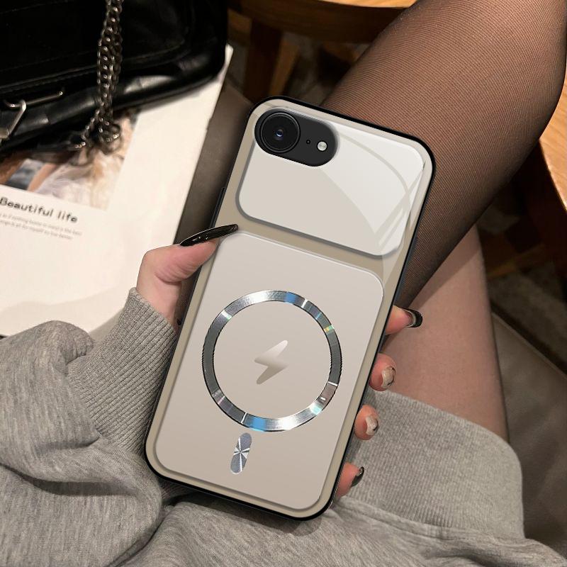 Lightning Bolt Design Gloss MagSafe Compatible Shockproof Protective Cover with Precision Magnet Ring for [iPhone 16e] 952