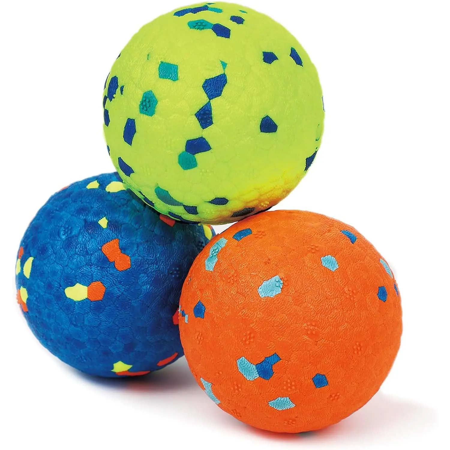 Large Indestructible  Balls for Aggressive Chewers, E-TPU Durable Fetch Balls for Large Medium Dogs, Outdoor Indoor, Pool Play, Puppy Birthday Gifts, (3 Inch, Pack of 3)