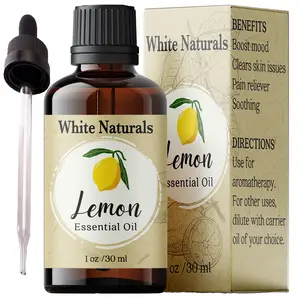 White Naturals Organic Lemon Essential Oil, Natural and Pure