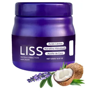 Protein Hair Straightening Cream, Protein Nourishing and Smoothing Hair Treatment for Silky and Sleek Finish, Helps Soften Hair Texture and Reduce Frizz, Creates Smooth,Easy Styling Cream for Daily Hair Care and Atmosphere Hair Styling