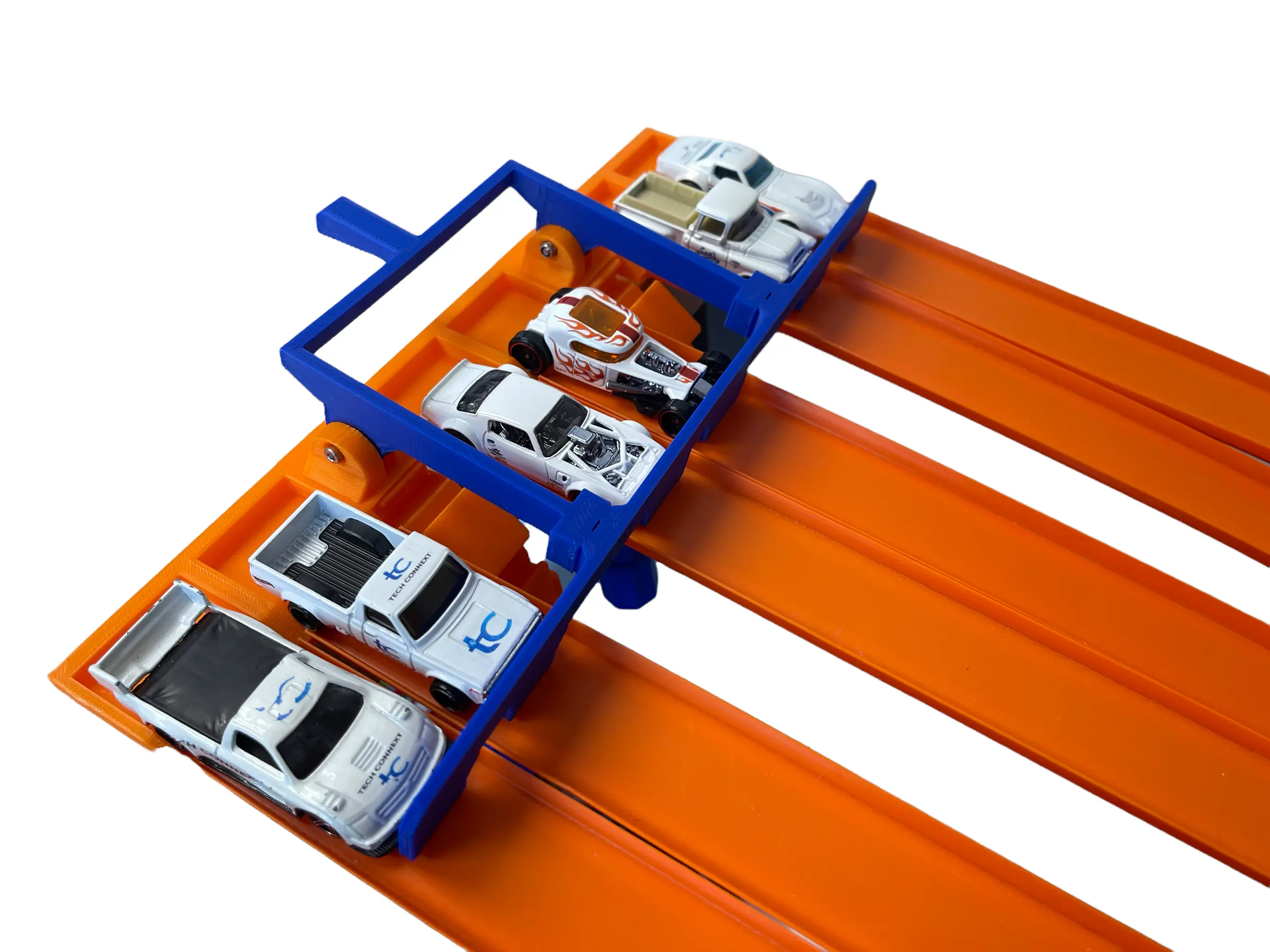 Hot Wheels and Monster Truck 6-Lane Raceway Starting Gate Starter Set