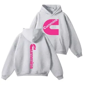 Pink Cummins Logo Hoodie, Diesel Graphic Pullover Hoodie, Trucker Fan Gift, Menswear Top, Womenswear Top