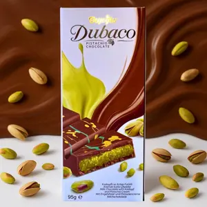 Dubaco 2-Pack Dubai Chocolate Bar 95g Milk Chocolate with Kadayif & Pistachio Cream Knafeh Dessert Snack Turkish Style Ice-Packed for Optimal Temperature Control Bonbon