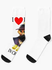I Love Puss In Crocs Socks