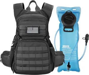 CVLIFE Tactical Hydration Pack 3L - Lightweight Water Bag With Bladder for Men Women, Heavy Duty Molle Backpack for Hiking, Cycling, Running, Hunting