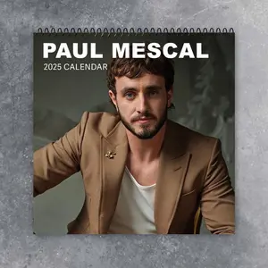 Paul Mescal 2025 Wall Calendar Planner, Unique Holiday Gift, Fan Gift, New Year Gift, Paul Mescal Celebrity Merch, Celebrity Crush Merch