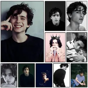 Cool T-timotheeS C-chalamet Poster Sticky Wall Art Printing Waterproof Modern Aesthetic Home Living Bedroom Decor Trendy Room Decoration Gift Durable High Quality