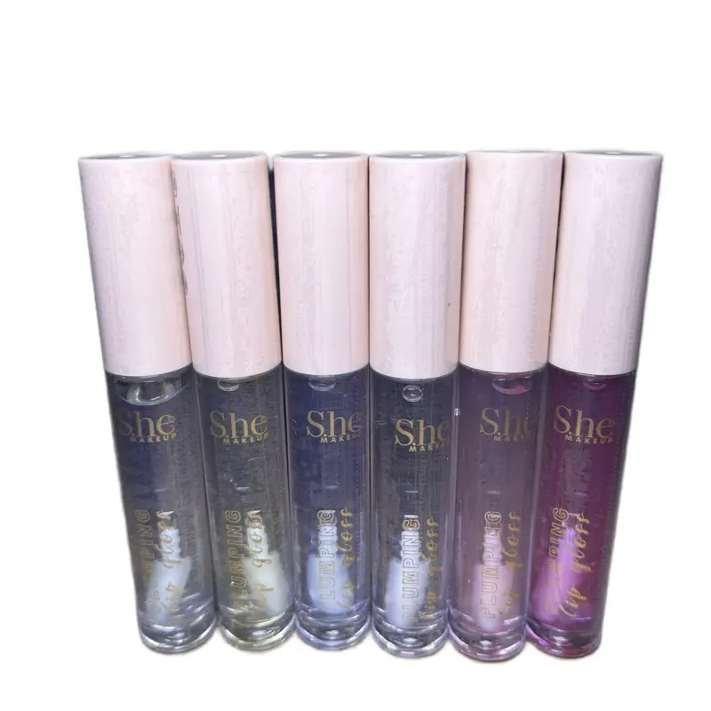 She Makeup Lip Plumping Lip Gloss Set of 6 - Includes Six Variants for Enhanced Lip Volume and Shine Glossy Cosmetic