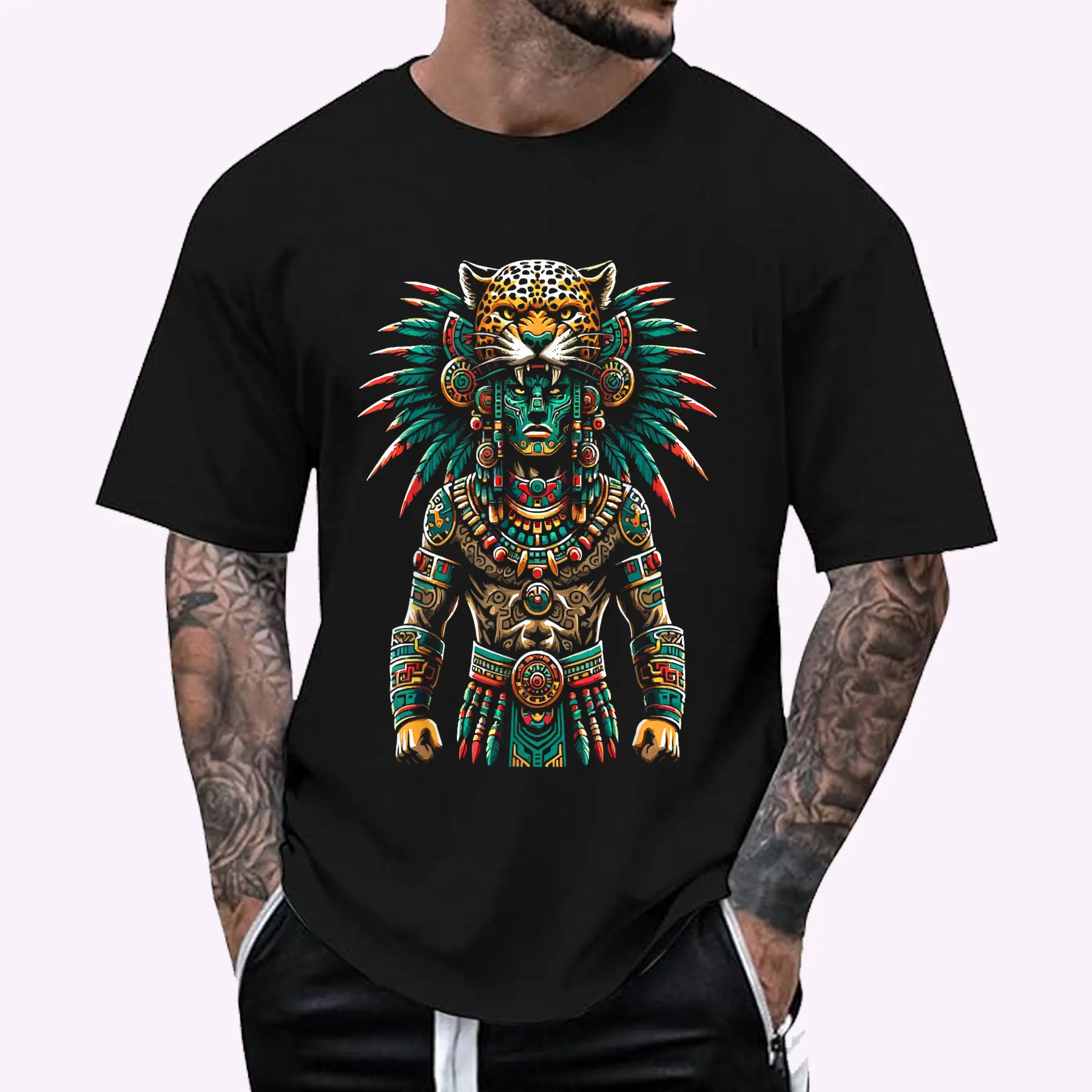 Aztec Jaguar Warrior Aztec Culture Mayan Indigenous T-Shirt