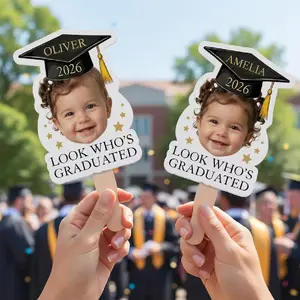 Personalized Class of 2026 Graduation Photo Fan – Custom Name & Face Prop.
