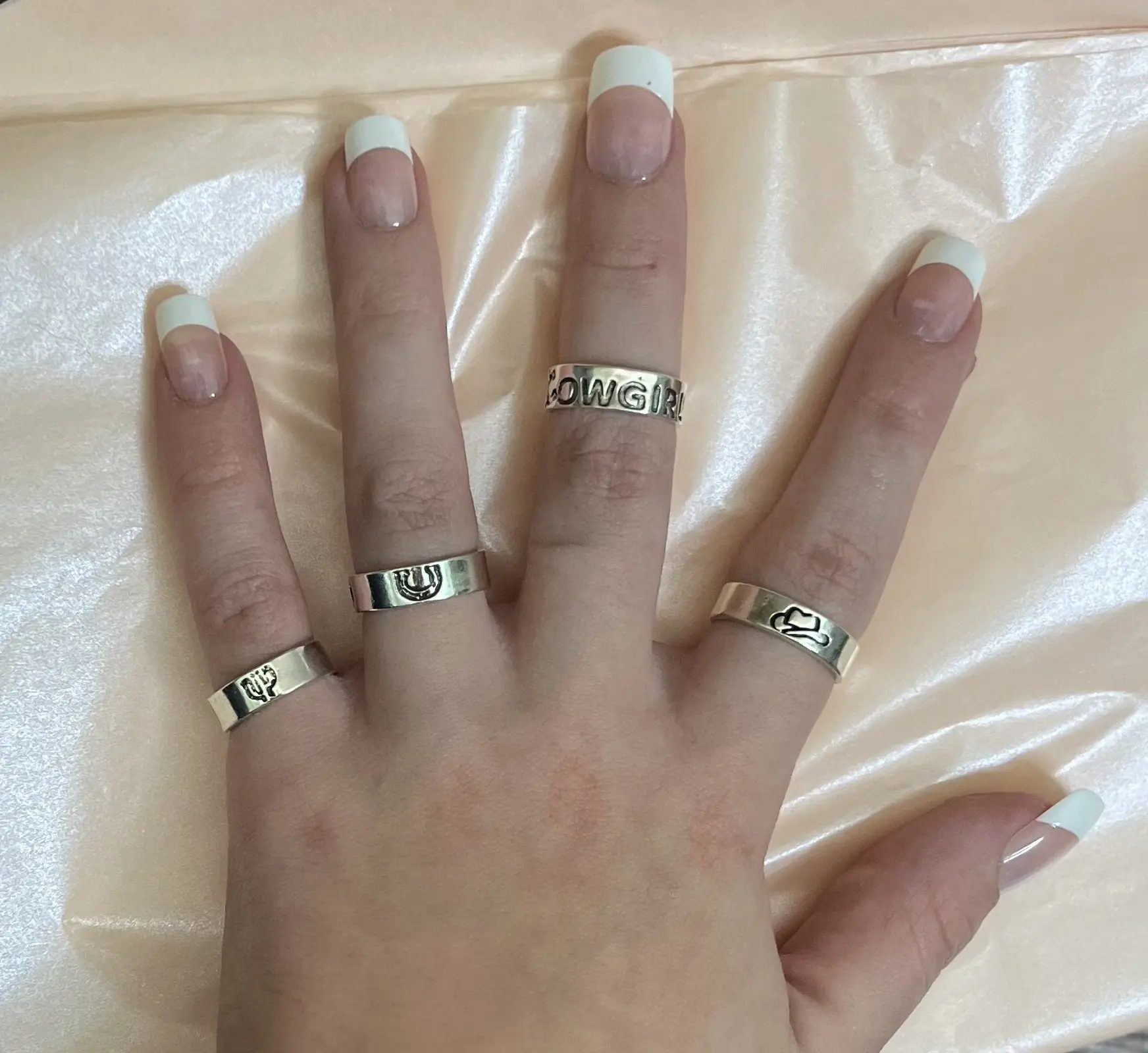 Silver Stamped Rings