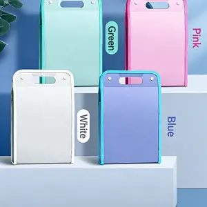 5 Pieces 13-Layer Vertical Expanding File Folder, Holds 300 A4 Papers, Waterproof Portable Document Organizer for School & Office